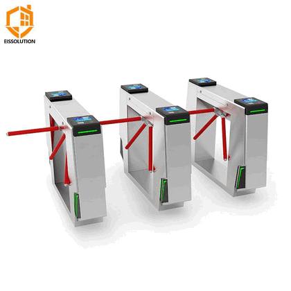 Modern Office Building Automatic Swing Barrier Turnstile Gate with Brushless Motor, Facial Recognition, and QR Code Scanner – Smart Biometric Access Control System