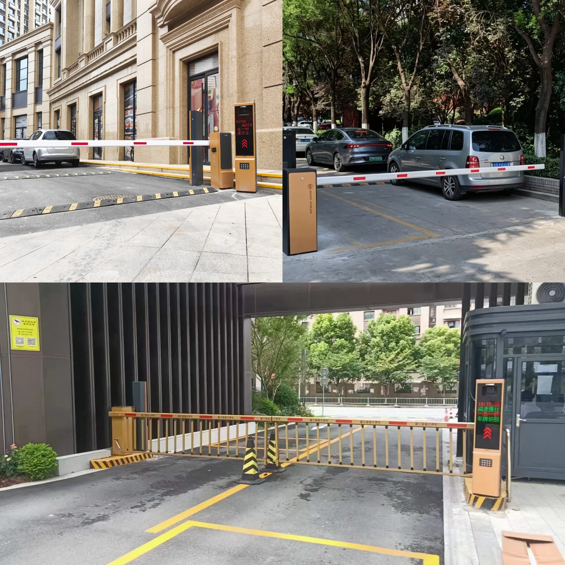 Heavy-Duty Advertising Screen Folding Boom Barrier Gate - Smart Media Display Articulated Arm Vehicle Access Control & Traffic Gate System