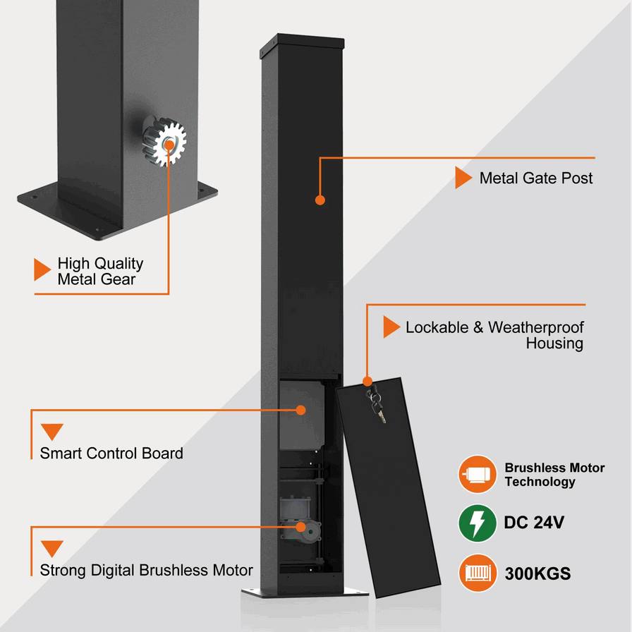 300kg Automatic Sliding Gate Motor Kit – Premium Electric Sliding Gate System for Luxury Gated Communities and High-End Residential Property Access Control