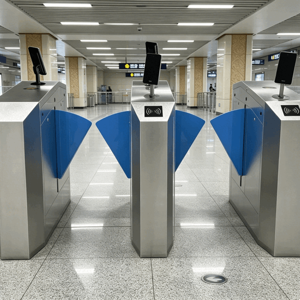 Optical Flap Barrier Gate with Face Recognition - Smart Access Control System for Schools, Corporate Offices, and Transit Hubs