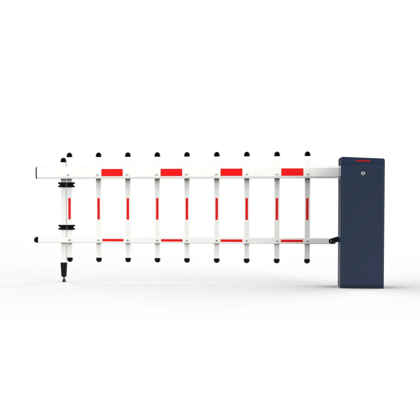 Outdoor Parking Toll DC Articulated Boom Barrier Gate - Smart Folding Arm Vehicle Access Control & Traffic Gate System