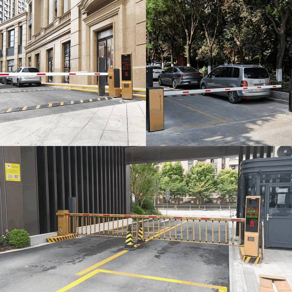Automated Parking Kiosk Integration Advertising Barrier Gate for Public Structures