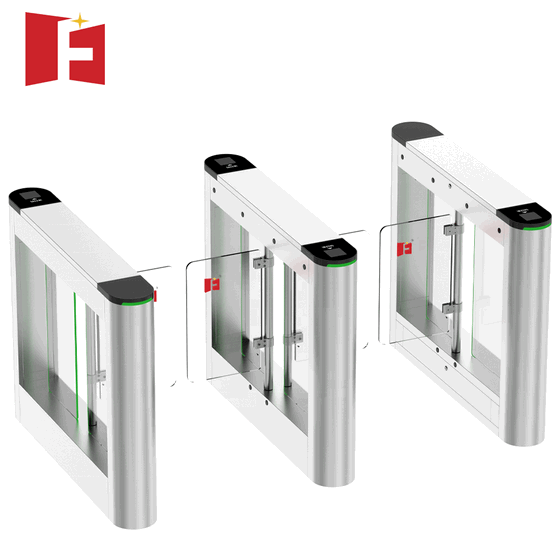 IP55 Weatherproof Optical Swing Turnstile Gate - Advanced Face Recognition Camera and RFID Access Control System
