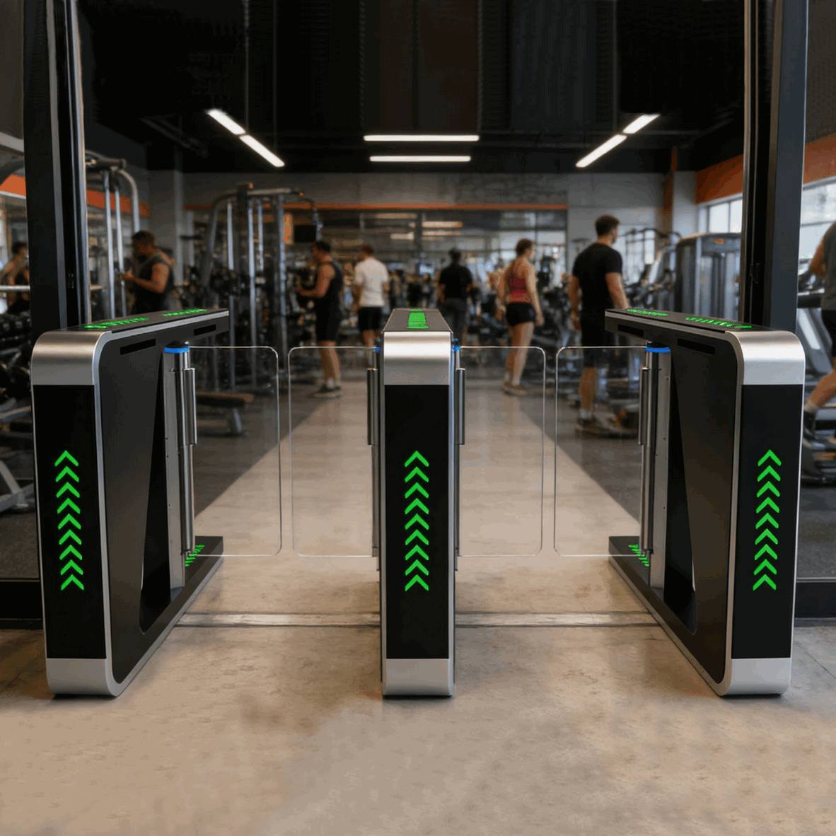 IP55 Weatherproof Optical Swing Turnstile Gate - Advanced Face Recognition Camera and RFID Access Control System