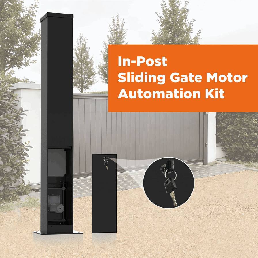 Energy-Efficient In-Post Automatic Sliding Gate Motor Kit – Low-Wattage Electric Gate Opener System for Sustainable Residential and Industrial Perimeter Access Control