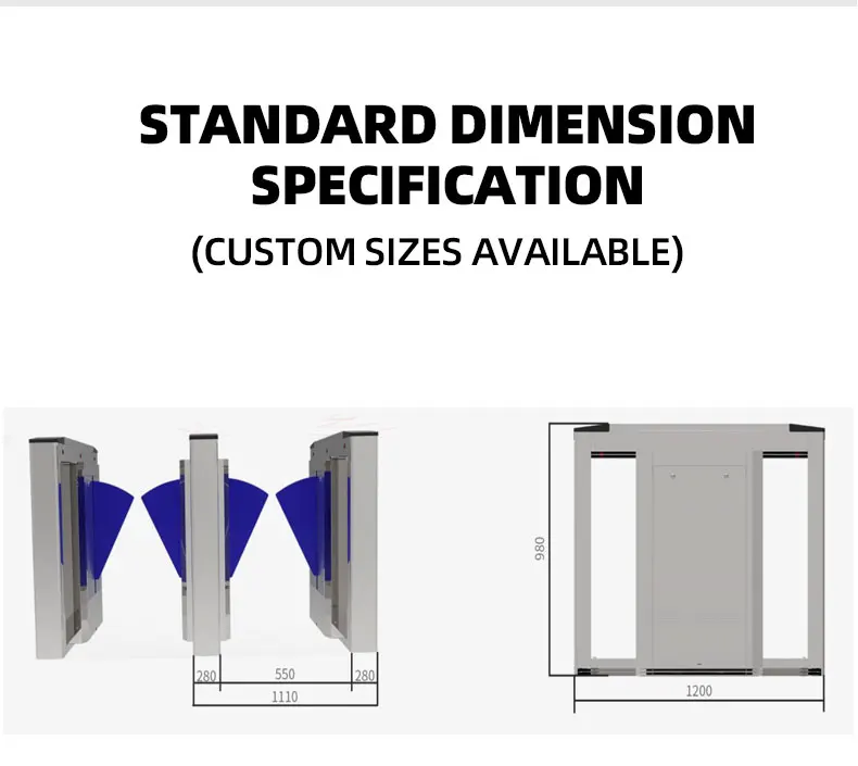 Swing turnstile gate installation for Saudi Arabia CBD office lobby security